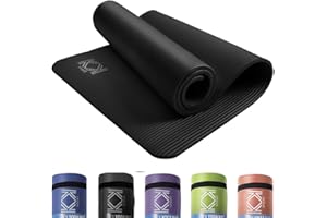 KK Yoga Mat 15mm thick padded NBR Exercise Mats for yoga, Pilates and gymnastics suitable for both man and women with non-slip material with carry Strap for Yoga - 3 colors Black, Blue & Purple