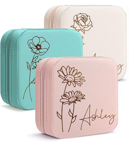 Personnalisée Boite A Bijoux Avec Nom, Petite Boîte à Bijoux