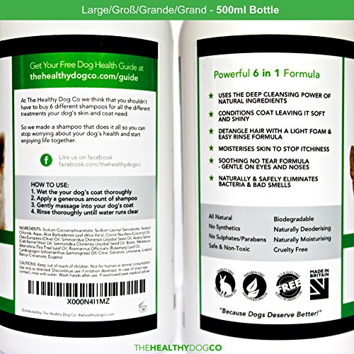 6-in-1-All-Natural-Dog-Shampoo-Lemongrass-Rosemary-Tea-Tree-500ml-The-Best-Wash-for-Healthy-Dogs-Cleans-Conditions-Detangles-Moisturises-Relieves-Itchiness-Eliminates-Germs-Smells