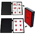 OUERMAMA Professional Torn Playing Card Restore Magic Trick Box with Video Tutorial Close Up Magic Props Gimmick Case Toy for Kids and Adults