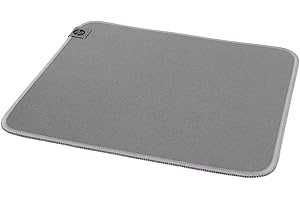 HP 100 podkładek pod mysz (‎8X594AA), do biura i domu, dezynfekcyjna, wodoodporna, wytrzymała, antypoślizgowa, stabilne szwy, wykonana z trwałego poliestru rPE, 23 x 20 cm, szara