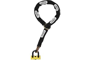 ABUS Combinazione lucchetto e catena - Granit Power XS 67/105HB50 12KS120 anello nero Lucchetto per moto con livello di sicurezza 16 Giallo