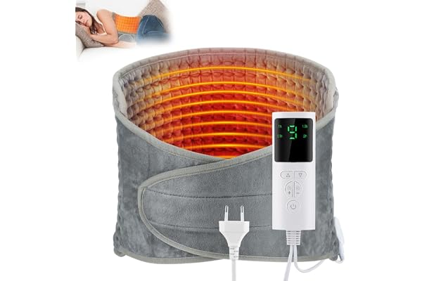 Lumbar värmebä , elektrisk värmekudde, 9 temperaturnivåer, automatisk standby, värms snabbt, maskintvättbar, värmefilt för rygg, rygg