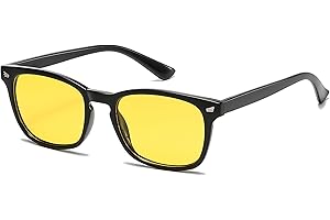 D Lolylad Gafas de visión nocturna para hombre y mujer, gafas de conducción nocturna para conducir, gafas amarillas, Negro