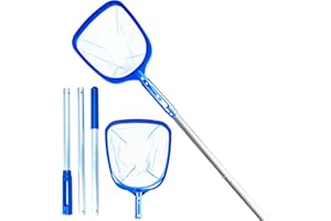 ERWAWEE Poolskimmer mit Teleskopstange Pool Kescher Poolreinigung Pool Reinigungsset Laubkescher feinmaschig Poolkescher | Pool Reiniger mit Teleskopische pole für Reinigung Schwimmbad Whirlpool Springbrunnen