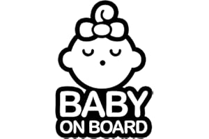 TOTOMO Baby on Board Sticker - Safety Caution Decal Sign Stickers for Cars Windows Bumpers - Sleeping Baby Girl ALI-021