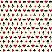 Produktbild 20 Serviette Karten Romme Herz Karo rot schwarz 33x33 cm, 3-lagig, 1/4 gefaltet auf 16,5x16,5 cm