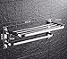 Produktbild Towel Rack USDFJN USDFJN Handtuchhalter Badetuchstange Schrank Wandmontierte Badezimmer Duschablage Lagerung Veranstalter 0617 Edelstahl klappbar mit Single Handtuchhalter 60 cm