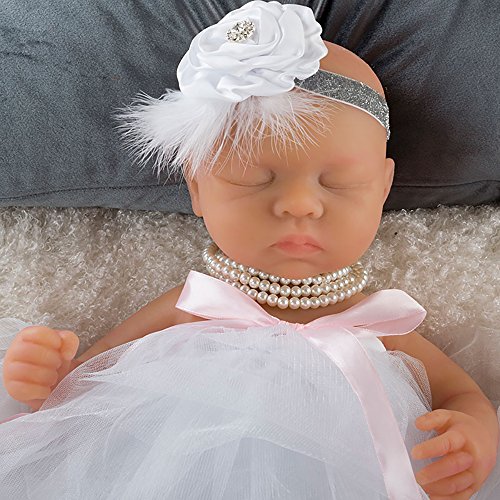 IVITA 18'' 7lbs Reborn Silicone Baby Doll Lovely Lifelike Cute Baby Sleeping Girl