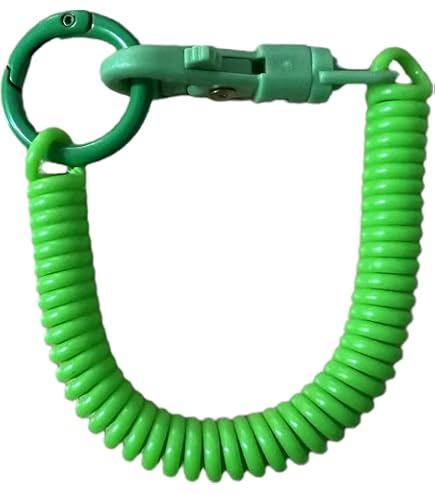 Portachiavi retrattile elastico elastico in plastica da polso con molla a spirale, cordino elasticizzato a spirale, portachiavi  36