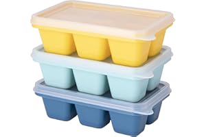 Theuwnee®3 pezzi Mini Vassoio per Cubetti di Ghiaccio, Stampi per Ghiaccio in Silicone, perfetti per bevande, congelatore, cocktail di whisky per alimenti per bambini, certificato LFGB, senza BPA