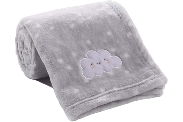 CREVENT Petite Couverture Moelleuse et Chaude pour bébé, garçon, Tout-Petit, lit d'enfant, Poussette,75cmx100cm, Nuage Gris