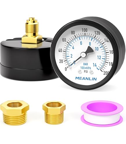 Gasflaschen-Adapter Mit Manometer - Druckmesser Für Grill, Camping & Wohnmobile