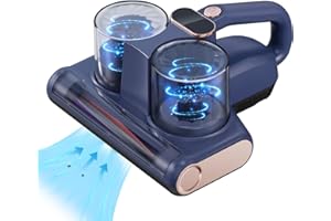 FUVSHU Aspira Acari Materassi, Battimaterasso con sterilizzazione UV-C, Aspirapolvere Anti-acari, Antibatterica, Rimuove Allergeni e Capelli, Leggero e Pratico, Con Filo