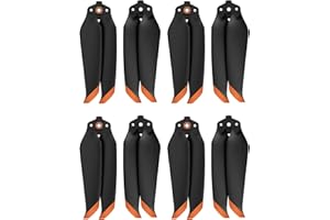 MotuTech 7238F Hélices Pliable pour DJI AIR 2S / Mavic AIR 2 Hélice à Faible Bruit Réduction du Bruit Libération Rapide CW CCW Props Propellers (Orange-4 Paires)