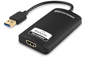 Cable Matters SuperSpeed ​​Adapter USB 3.0 do HDMI (adapter USB do HDMI) dla Windows do 1440p w kolorze czarnym