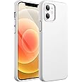 JETech Silicone Case for iPhone 12/12 Pro 6.1-Inch, Silky-Soft Touch Full-Body Protective Phone Case, Shockproof Cover with Microfiber Lining (White)