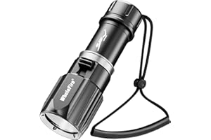 WholeFire XHP70 - Linterna de buceo de 6000 lúmenes, linterna submarina profesional de 30 m, IPX8, impermeable, luces LED submarinas