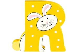 Wooden Letters by Orange Tree Toys, Letter R for Rabbit - Alphabet Animal Letters for Personalised Baby Name, Toy Box, Door, Wall Decorations - Animals Nursery Decor, Boys Girls Bedroom Accessories