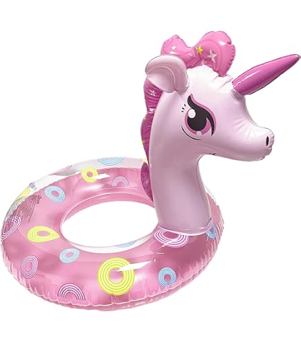 Bouée Licorne Pailletée – 70 Cm, PVC Double épaisseur – Gonflable, Légère – Pour Adulte Et Enfant – Plage, Piscine, été