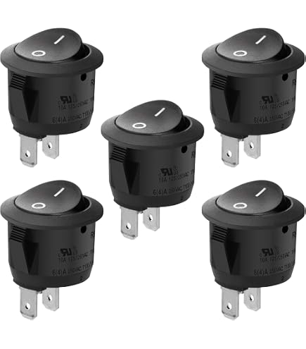 Interruttore a bilanciere ON/OFF KCD1-101 impermeabile con schema di cablaggio e logo, momentaneo, 4 pin, 2 posizioni, resistente al calore, 12V