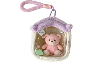 Plush Figure Storage Bag, Clear Display Carrying Case for Dolls and Collectibles, Durable Organizer for Anime Convention Trav