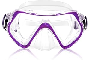 LXUBDXY Gafas Buceo Niño, Gafas Piscina Niños 6-16 Años para Niños Niñas, Mascara Buceo Niño con Cubre Nariz, HD Antivaho Antifugas Gafas de Bucear para Buceo, Snorkel y Natación