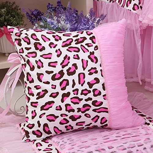 Back Stuffed Cushion Cushion Pillow Waist Pillow Pink Leopard Pattern 45x45cm