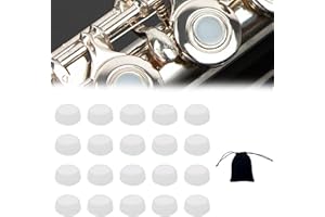 KARELLS 20 Stück Flötenstopfen, Querflötenstopfen, Flötenlochstopfen, Flötenstopfen aus Silikon, Schlüsselkappen für Flöte, weiche Flöte