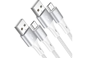 RAVIAD Cable Micro USB [2Pack 2M] 5V/3A Carga Rápida Cable Android Duradero Nylon Cable Cargador Movil Compatible con Samsung Galaxy S7 S6 Edge S5 J7 J5 J3 A10 A6, Huawei, HTC, LG, Redmi, Kindle