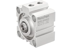 Heschen Cilindro pneumatico compatto in alluminio, SDA 40-10, alesaggio 40mm, corsa 10mm, attacco PT1/8'', doppio effetto
