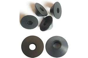 AAN® 4 Rubber Fixture Non Slip Toilet SEAT Hinge Fittings Secure Replacement for Two Loose Toilet Seats Black