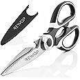 REWOP Multi Purpose Kitchen Scissors, food scissors,Premium Stainless Steel Solid Kitchen Shears for Meat, Seafood, Chicken, Vegetables, Herbs, BBQ, Bottle Opener