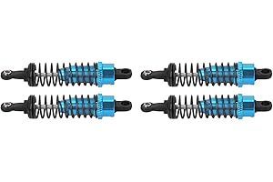 DRFEIFY 4PCS 1/16 Remote Control Car Metal Shock Absorbing Damper Suspension Upgrade Parts for 1:16 RC Car 70mm