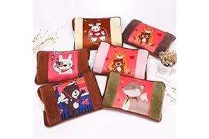 SQUADO Borsa Elettrica Acqua Calda Scalda Mani Riscaldante Con Tasche, Scaldino in Peluche