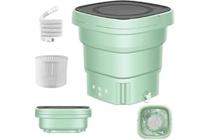 YAASIER Mini Waschmaschine,4.5L Tragbare Mini Waschmaschine,Faltbare Camping Waschmaschine,Elektrische Kleine Turbo Reisewaschmaschine für Wohnheim, Wohnmobil, Reisen, Camping