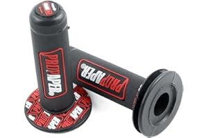 HONFITAT Moto Dirt Pit Bici 7/8Inch Manubrio Gomma Freno Manopole-Rosso