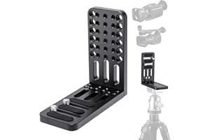 Fomito DSLR L Bracket Quick Release Plate with 1/4 & 3/8 Inch Screw for Professional 4K Video Camcorder