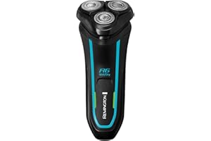 Remington R6 Aqua Men's Electric Shaver (Cordless, Wet & Dry, 100% Waterproof, Rotary Shaver, Pop-up Detail Trimmer, USB Charging, 60-Minute Usage, 90-Minute Charge with 5-Min Quick Charge) R6000