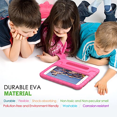 MoKo Samsung Galaxy Tab A 7.0 Hülle Case – Superleicht EVA Stoßfest Kinderfreundlich Kinder Schutzhülle mit umwandelbarer Handgriff Handle/Standfunktion für Samsung Galaxy Tab A 7.0 Zoll SM-T280/SM-T285 2016 Tablet-PC, Magenta - 6