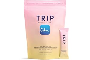 Trip Peach Yuzu Electrolyte Powder | Daily Hydration with Sodium, Magnesium, Vitamin D & More | Sugar Free + Vegan | Pack of 20 x 7.2 g sachets