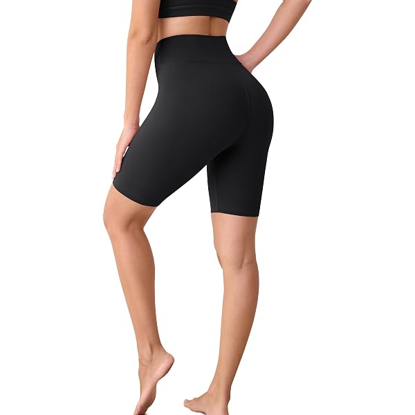 VALANDY Women's High Waisted Biker Shorts 3-Pack – 8" Inseam, Opaque Workout Shorts For Yoga, Running - View #3