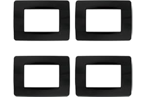 BRATEK Plaque Matix de 3 modules, Axolute rectangulaire plaque murale, 4 Plaque pour interrupteur et prise Compatible con Bticino