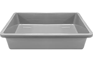 MUDDY HANDS Heavy Duty Large Plastic Potting Tray Rectangle Multi Purpose Garden Greenhouse Plant Pot Tidy Work Table (Length: 64.5cm - Width: 49cm - Height: 12cm) (Grey)