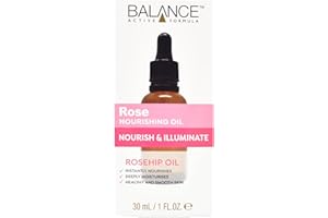Balance Active Formula Rose Nourishing Oil, 30ml | Infused with Rosehip Oil | Deeply Moisturises & Strengthens Skin Barrier | Fast-Absorbing, Radiance-Boosting Formula