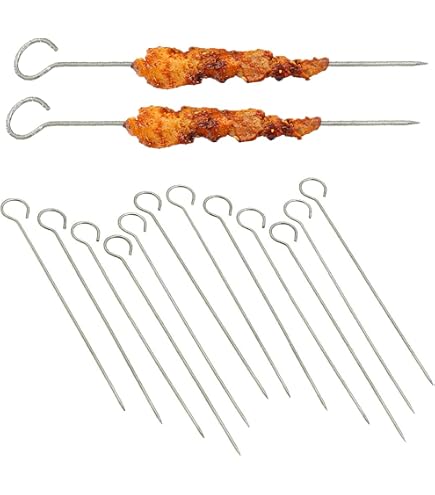 36 Pièces Brochettes Inox YOUNGSAY 28,3 Cm - Réutilisables Avec Pinceaux Et Fourchettes à Maïs
