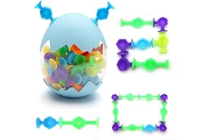 HENGBIRD 48 sztuk przyssawek do zabawy dla dzieci, do samolotu, zajęcia dla dziecko, do jazdy samochodem, do wanny, zabawki do użytku jako wanna, zabawka samolotowa