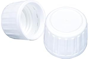 Aromhuset 20 x Weiße 28 mm, lebensmittelechte, manipulationssichere HD-PE-Kunststoff-PP28-Schraubverschlüsse mit EPE200-Dichtung.