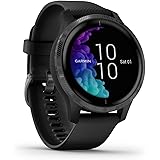 Garmin Venu - Montre connectée Gps multisports avec écran Amoled, musique, Garmin Pay, autonomie longue durée - Gray avec bra