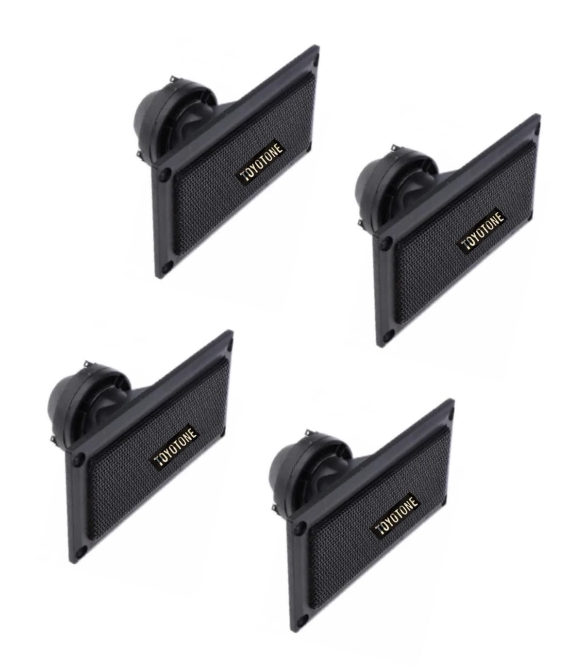 TOYOTONE Tweeter Speaker High Power Tweeter for Car & Home Music (Piezoelectric TT104-PACKOF4)